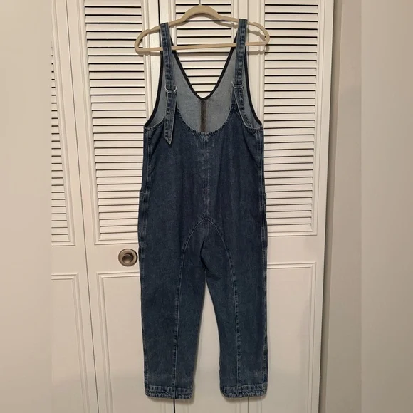 Free People Women's Blue Denim Overalls - Picture 5 of 12
